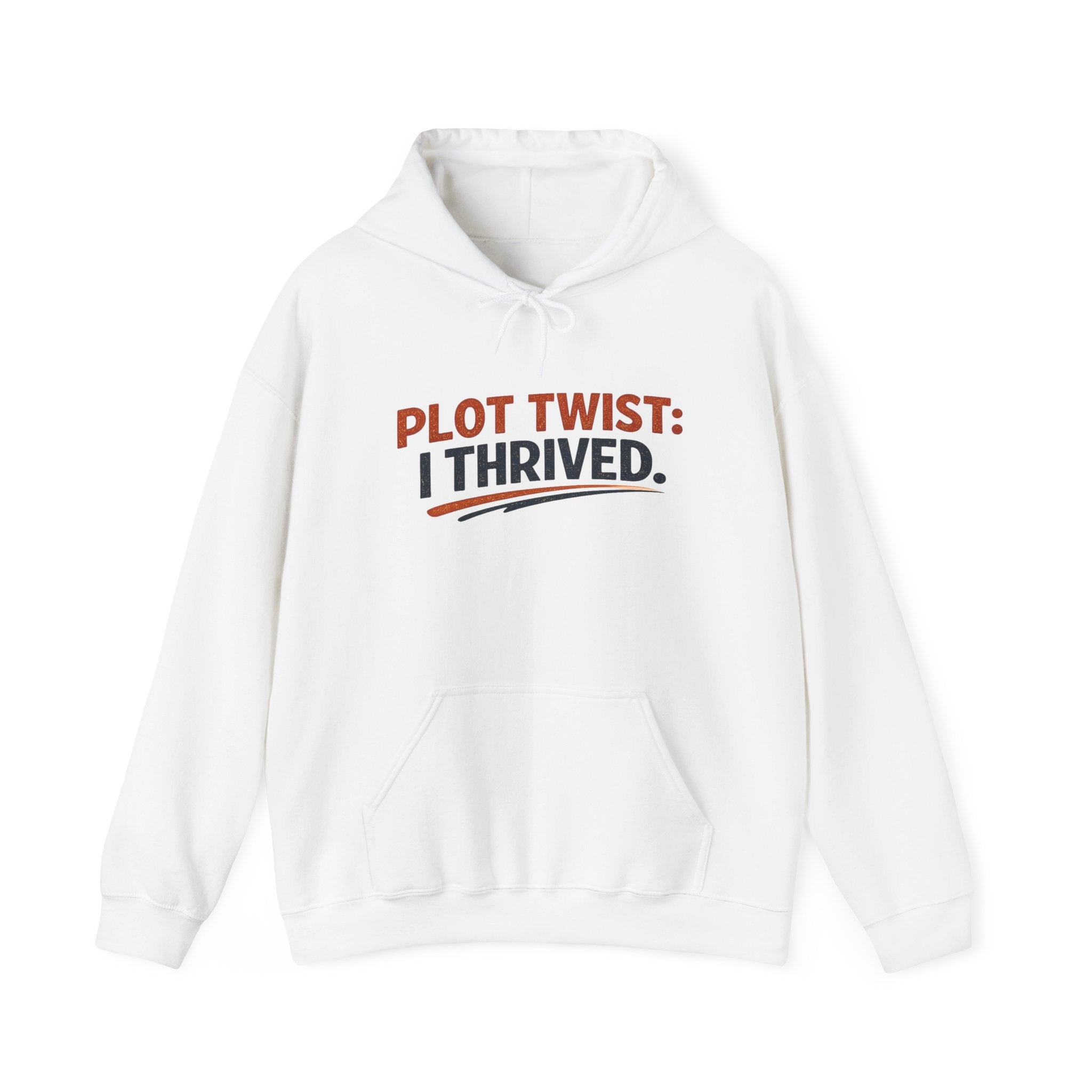 Plot Twist: I Thrived Hoodie — Cozy Resilience Hoodie, Vintage Inspirational Sweatshirt, Gift for Women