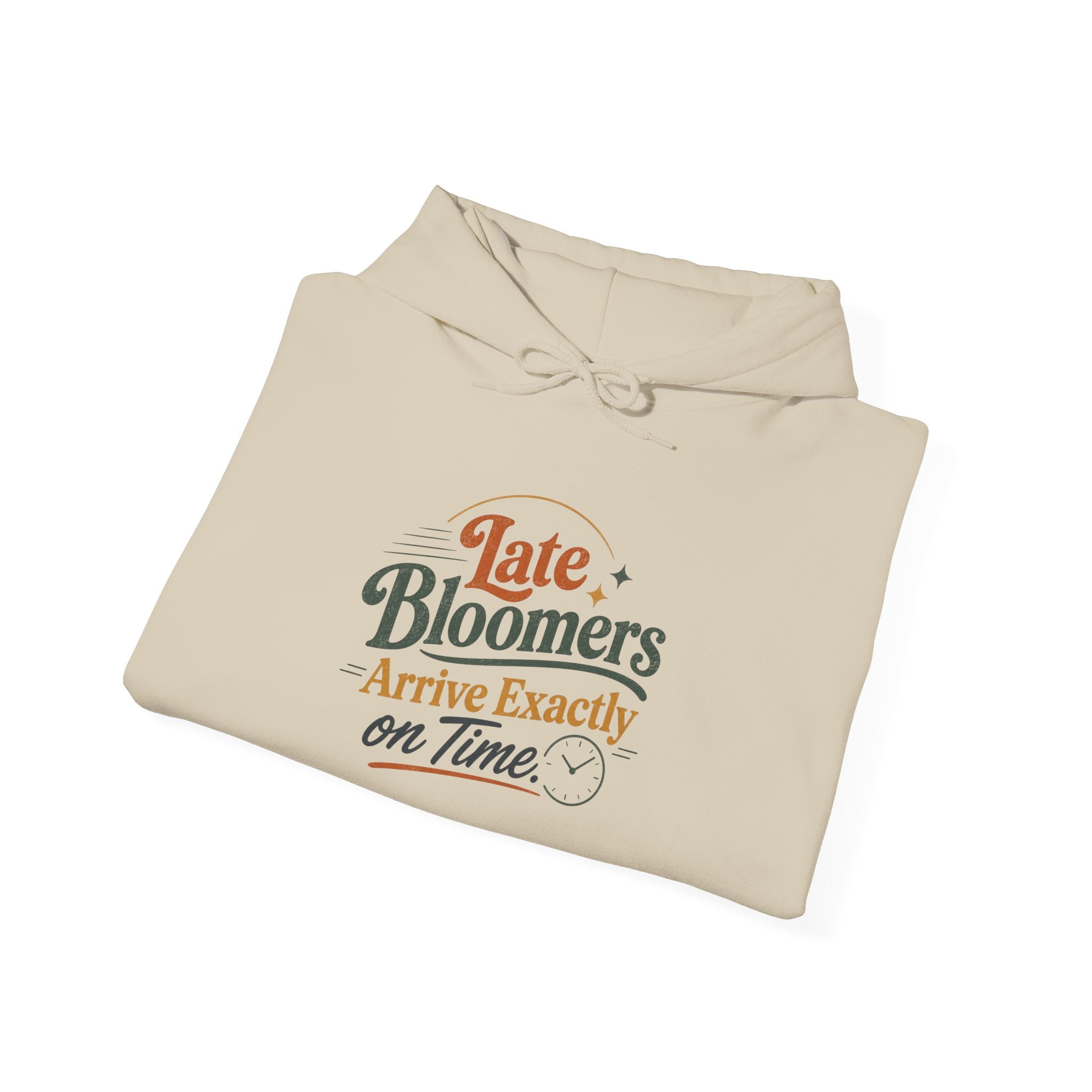 Late Bloomers Hoodie | Retro Inspirational Sweatshirt, Cozy Fleece Pullover