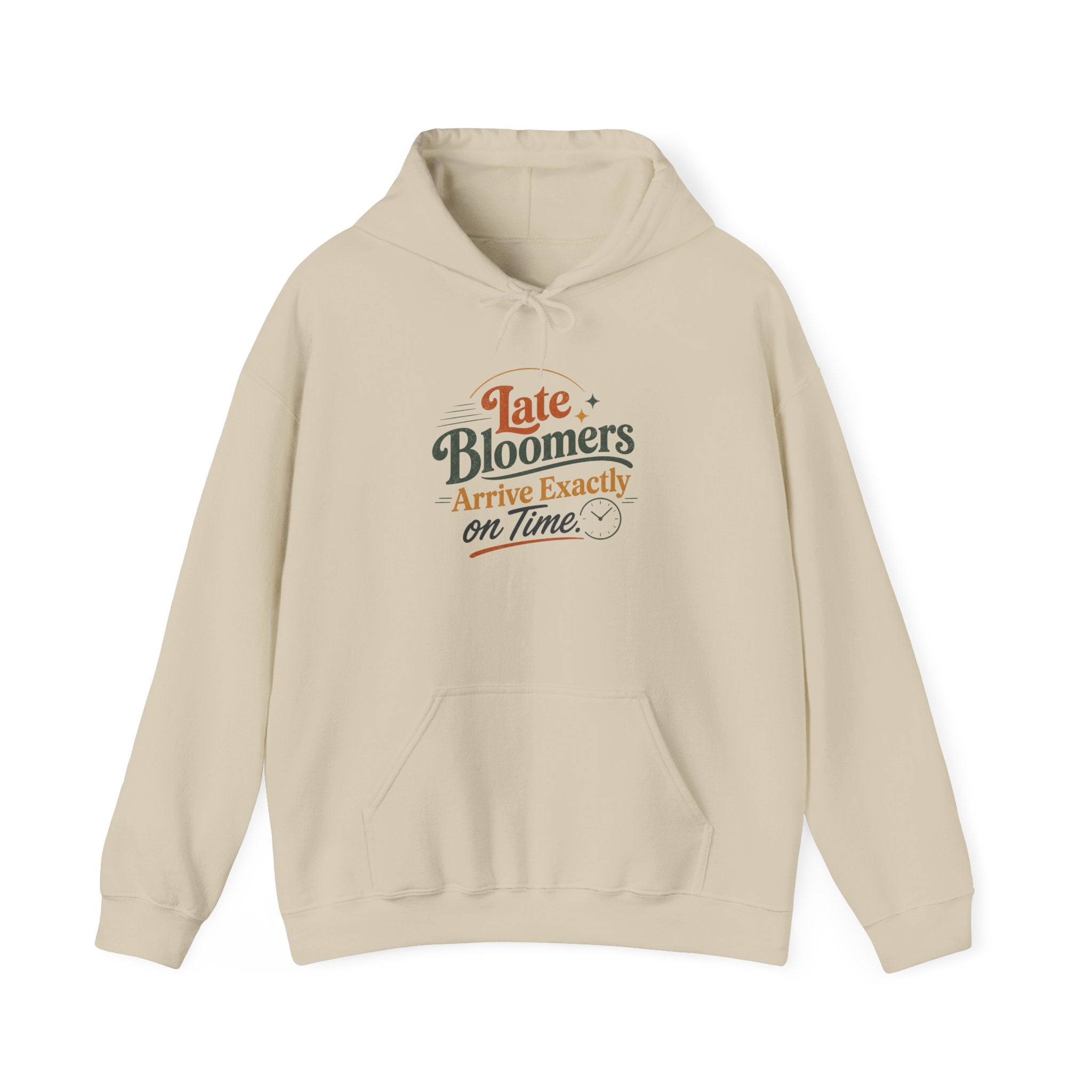 Late Bloomers Hoodie | Retro Inspirational Sweatshirt, Cozy Fleece Pullover