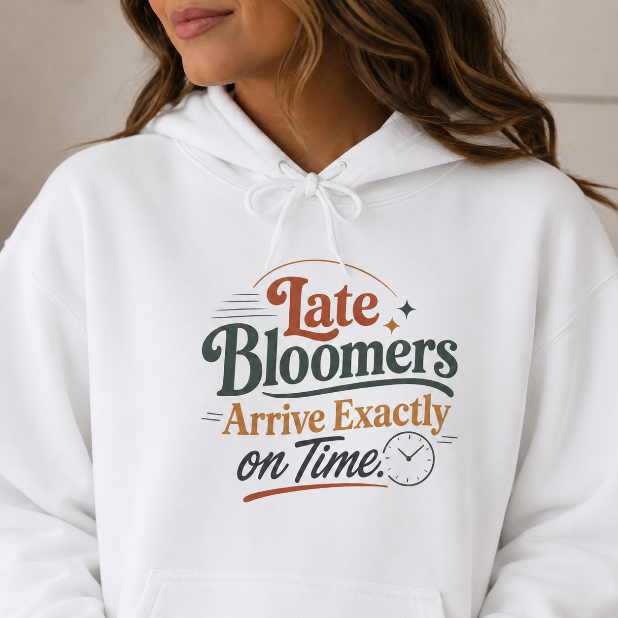 Late Bloomers Hoodie | Retro Inspirational Sweatshirt, Cozy Fleece Pullover
