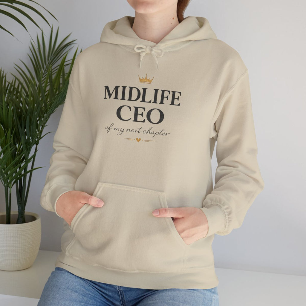 Midlife CEO Hoodie | Empowering Next Chapter Sweatshirt, Midlife Women's Apparel